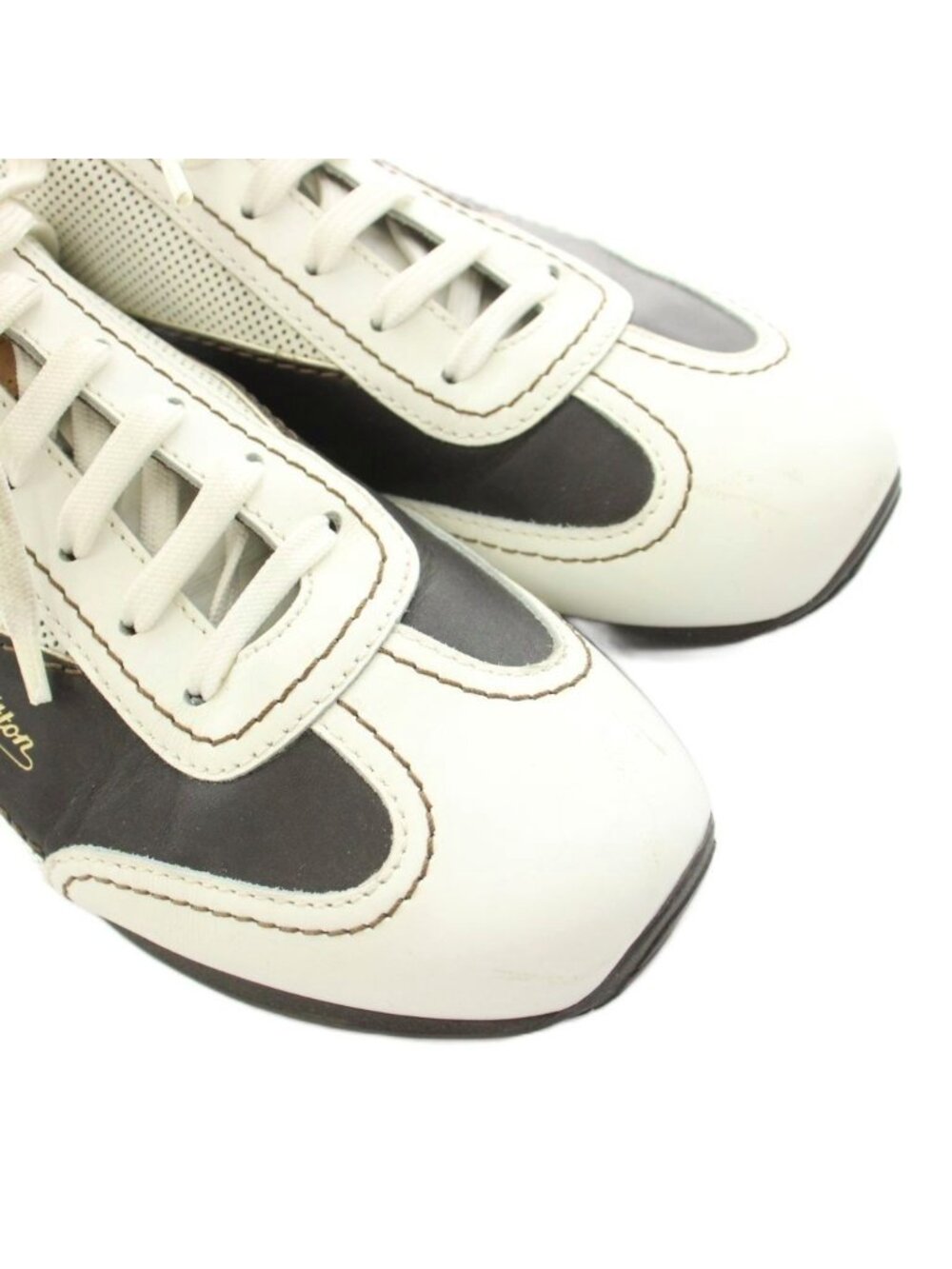 Louis Vuitton Sneakers Low Cut Perforated Leather Mesh 8 White KU - Picture 6 of 9